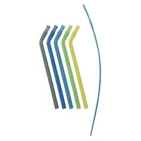 B.BOX Set silikonových brček modrá/zelená 5 ks