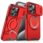 Camslide Stand obal, iPhone 15 Pro, červený