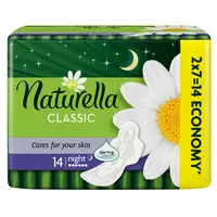 NATURELLA Classic Camomile Night Hygienické Vložky 14 ks