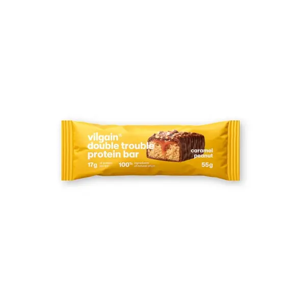 Vilgain Double Trouble proteinová tyčinka 55 g Arašídy a slaný karamel