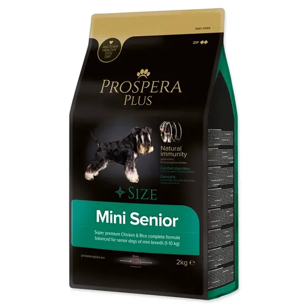 Krmivo Plus Mini Senior kura s ryžou 2kg
