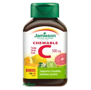 JAMIESON Vitamín C 500 mg citrusové ovoce 120 žvýkacích tablet