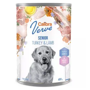 CALIBRA Verve Senior Turkey&Lamb konzerva pro psy 400 g