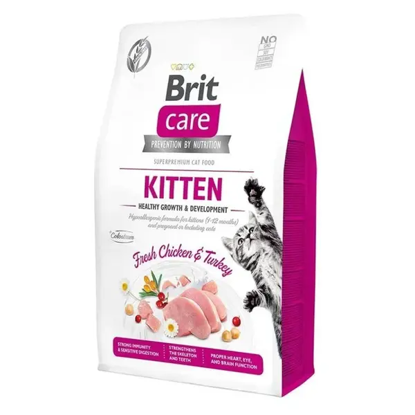 BRIT Care Kitten Healthy Growth&Development granule pro koťata a březí kočky, Hmotnost balení: 2 kg