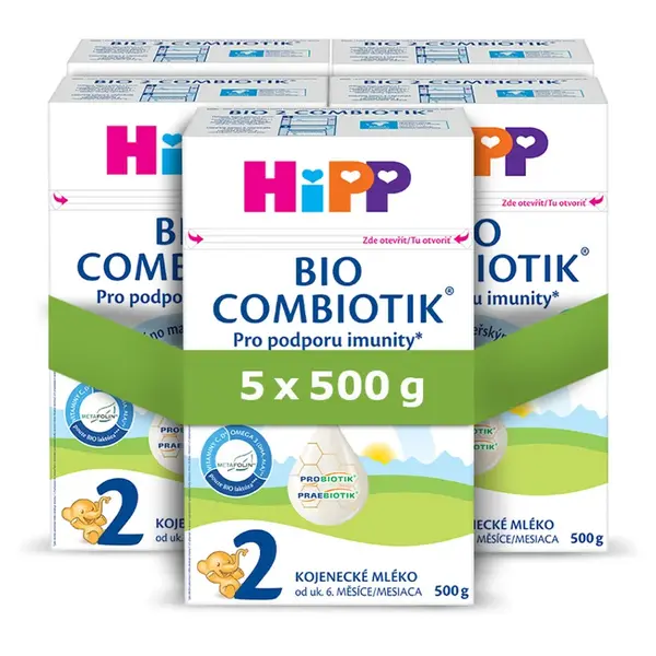 HIPP 2 Combiotic pokračovací kojenecká výživa BIO 5 x 500 g