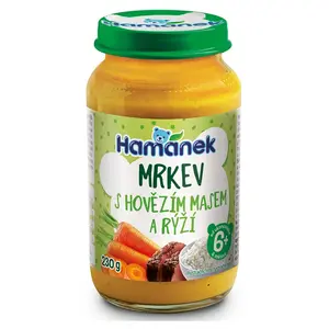 HAMÁNEK Mrkev s hovězím masem a rýží 6m+ 230 g