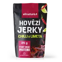 ALLNATURE BEEF Chilli & Lime Jerky sušené maso 25 g