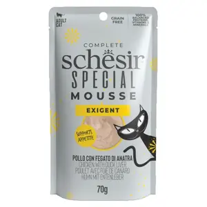 SCHESIR Special Exigent kapsička pro kočky kuře a játra pěna 70 g