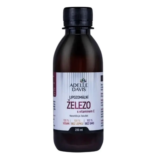 ADELLE DAVIS Lipozomální železo + vitamín C 200 ml