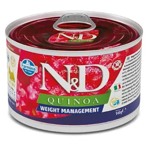 N&D Quinoa weight management lamb & brocolli mini pro malá plemena psů 140 g