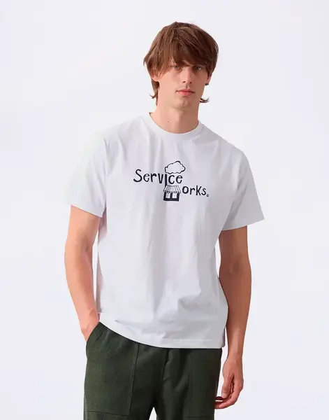 Tričko Service Works Kiosk Tee White