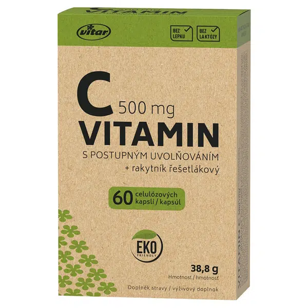 VITAR EKO Vitamin C 500 mg + rakytník 60 kapslí