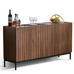 Modenvie SIDEBOARD 150/40/80 cm z MDF a dřevotřísky, tmavě hnědý, se 3D vlnitými dvířky