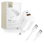 Tech-Protect NCA30 sieťová nabíjačka 30W PD QC + kábel USB-C, biela