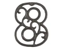 Domové  číslo 8, hnedá liatina%