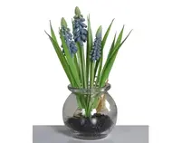 Umelá kvetina Modrica v skle, 19 cm%