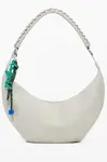 Bílá kabelka Desigual s ozdobným přívěskem