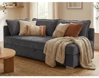 Pohovka s úložným priestorom Donna, dymovo šedá látka%