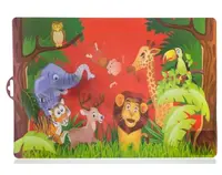 Detské prestieranie Zvieratká zo zoo 43 cm, červené%