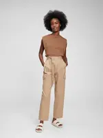 GAP Kalhoty high rise cargo - Dámské