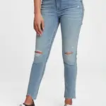 GAP Dětské džíny tw sky high sk lt wash 8 skinny - Holky
