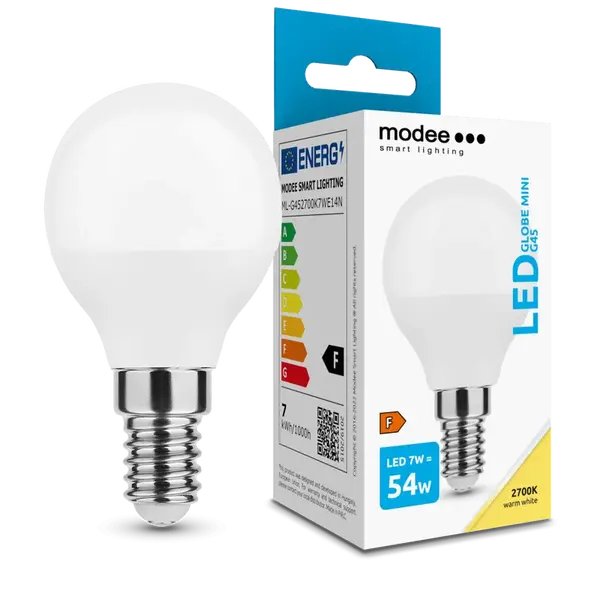 Modee Lighting LED Globe Mini žiarovka G45 7W E14 teplá biela (MLG452700K7WE14N)