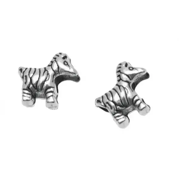 Kovová korálka Zebra 5ks-Stafil