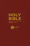 NIV Larger Print Burgundy Hardback Bible - New International Version