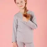 Girls' blouse basic grey