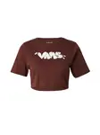 VANS Tričko  čokoládová / biela