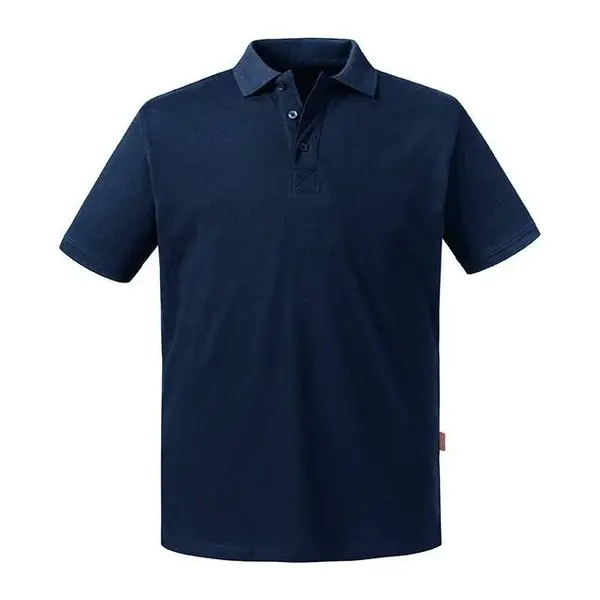 Navy blue men's polo shirt Pure Organic Russell