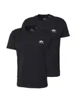 ALPHA INDUSTRIES Tričko  čierna / biela