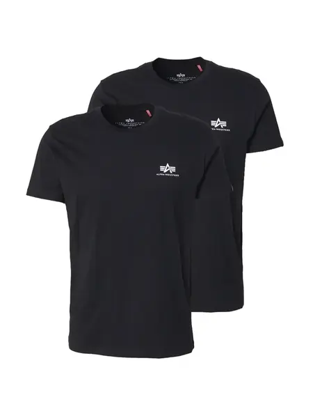 ALPHA INDUSTRIES Tričko  čierna / biela