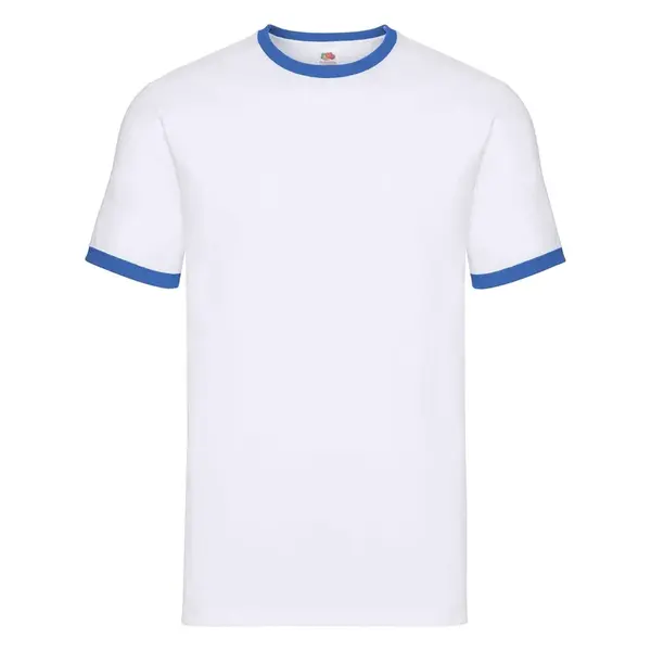 White T-shirt Ringer Fruit of the Loom
