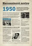 Narozeninové noviny 1950 s vlastním textem a fotografií, S textem