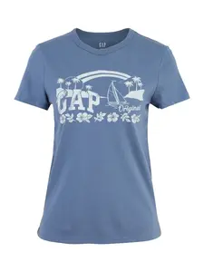 Gap Tall Tričko  dymovo modrá / biela