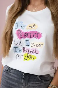 Halenka s potiskem Perfect white