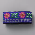 Ethnic Style Polyester Embroidery Flower Ribbon