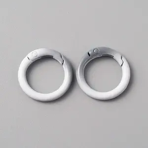 Gradient Color Zinc Alloy Spring Gate Rings