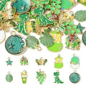30Pcs 10 Styles Alloy Pendants