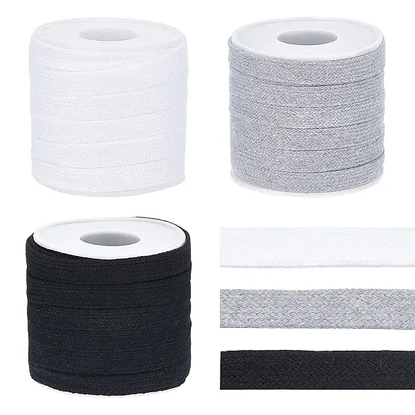3 Bundles 3 Colors Polyester-Cotton Ribbon