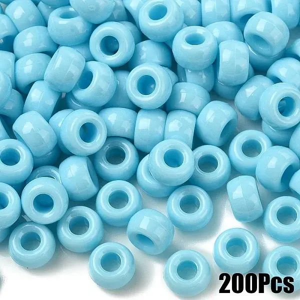 200Pcs Opaque Plastic Beads