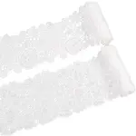 4 Yards 2 Styles Milk Fiber Lace Trim Ribbon