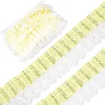 10 Yards Double Layer Polyester Organza Pleated Lace Trim Ribbons