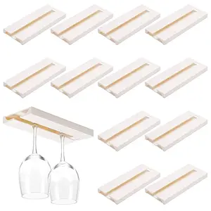 3 Bags ABS Plastic Upside Down Wall Mounted Wine Rack