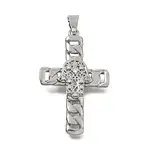 Brass Micro Pave Clear Cubic Zirconia Pendants