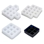 3Pcs 3 Style Checkered Lipstick Storage Box Silicone Molds