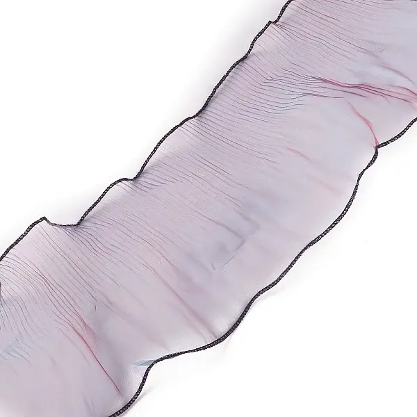 Polyester Pleated Lace Trim Ribbon