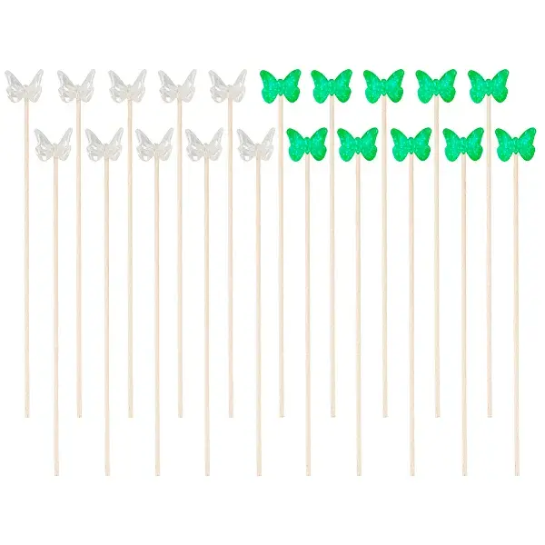 20Pcs Acrylic Butterfly Flowerpot Decoration
