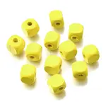 Spray Painted Wooden Beads